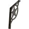 Ekena Millwork Austin Wrought Iron Bracket, (Single center brace), Antiqued Warm Silver 1 1/2"W x 10"D x 12"H BKTM01X10X12SAUAWS - alternate 1